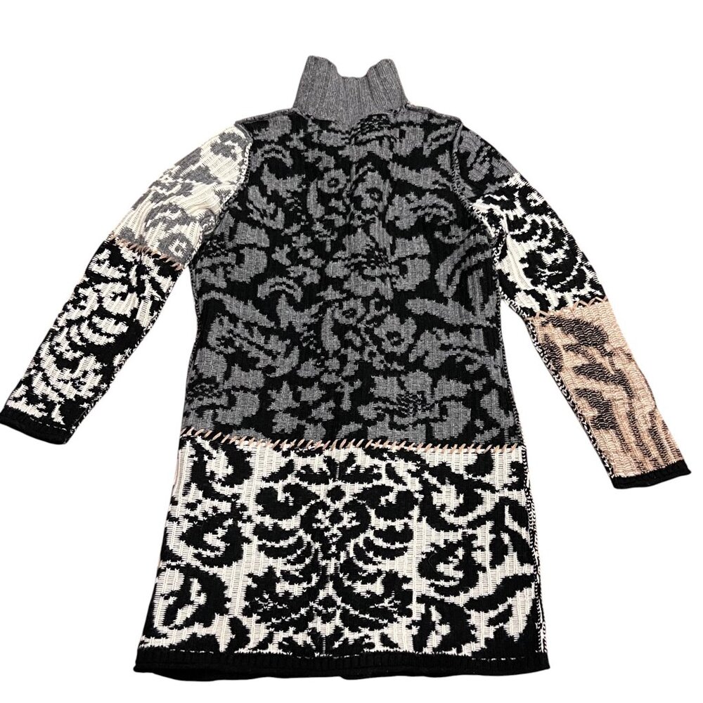 Sundance Lambswool Patchwork Long Button Cardigan… - image 5